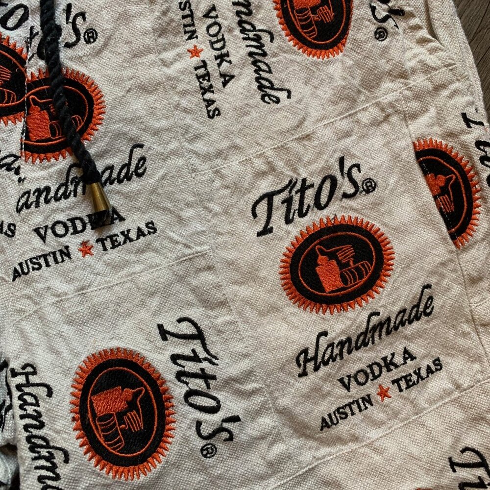Rare Tito's Vodka Hemp Patchwork Shorts - image 3